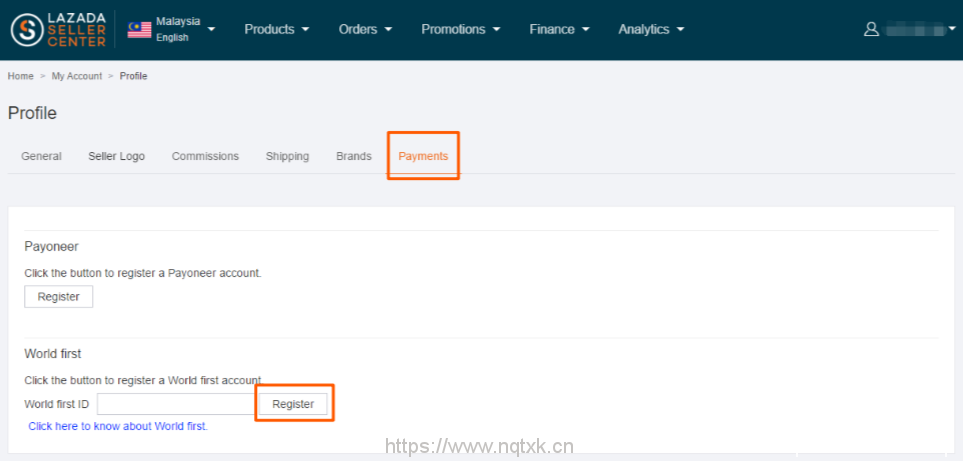 开始链接到WorldFirst 开始链接到WorldFirst